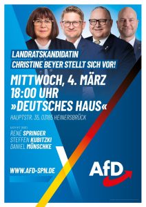 Vorstellung der Landratskandidatin Christine Beyer in Heinersbrück